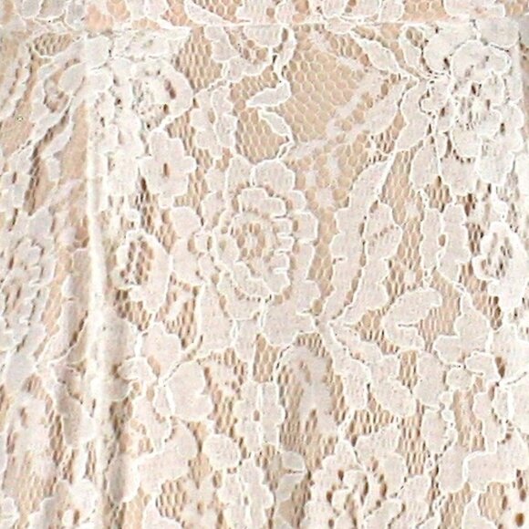 LC LAUREN CONRAD Dress Lace Sleeveless Floral Cream Overlay Bridal Rehearsal 6 - Picture 5 of 12